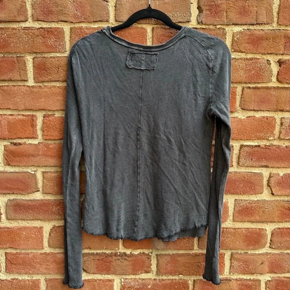 Free People X We The Free Be My Baby Tee long sleeve black L NEW